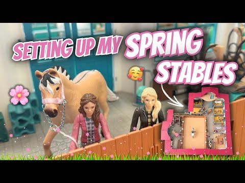 Setting up my SCHLEICH SPRING Stables?!?! ✨🌸🤩