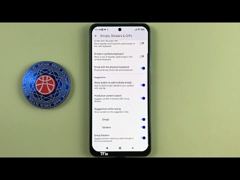 Show button to add multiple emojis on keyboard on Xiaomi Redmi Note 10 Android 11