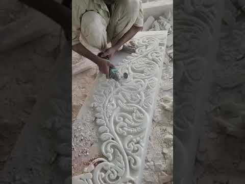 Pure white carved for temple, size: 36x36