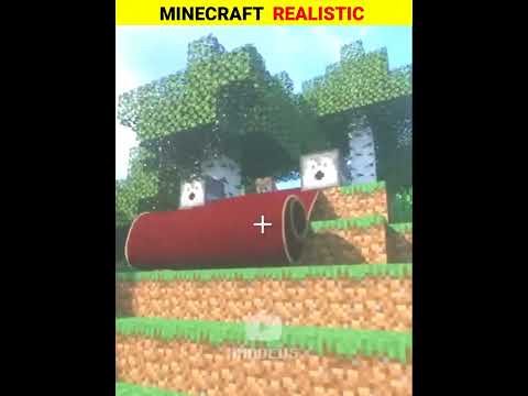 Minecraft realistic graphics ! Realistic graphics ma minecraft kaise lagta hai | #shorts