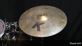 Video thumbnail for USED Zildjian 20" K Custom Dry Ride by The Drum Shop - Portland, Maine