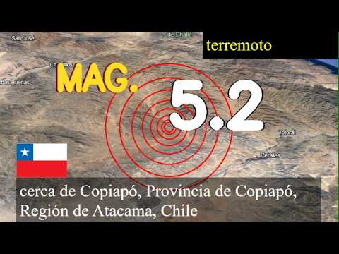 Terremoto cerca de Copiapó, Provincia de Copiapó, Región de Atacama, Chile actualizaciones en vivo