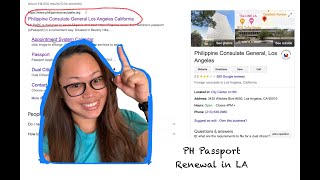How to book appointment for Philippine Passport Renewal | Passport Renewal Form | PCG Los Angeles