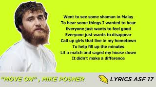 Move On (Lyrics)- Mike Posner (A Real Good Kid Album)