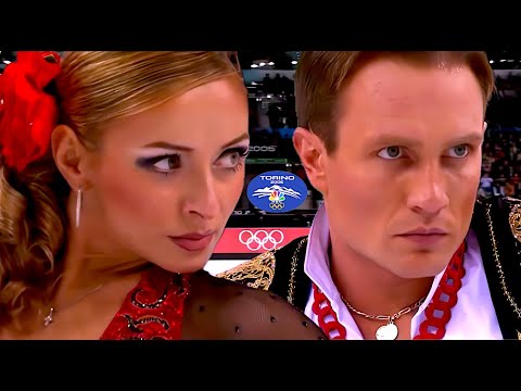 Tatyana NAVKA🇷🇺🥇 & Roman KOSTOMAROV🇷🇺🥇Free Dance "Carmen" 2006 Torino Olympics  *HQ* (NBC.4K)