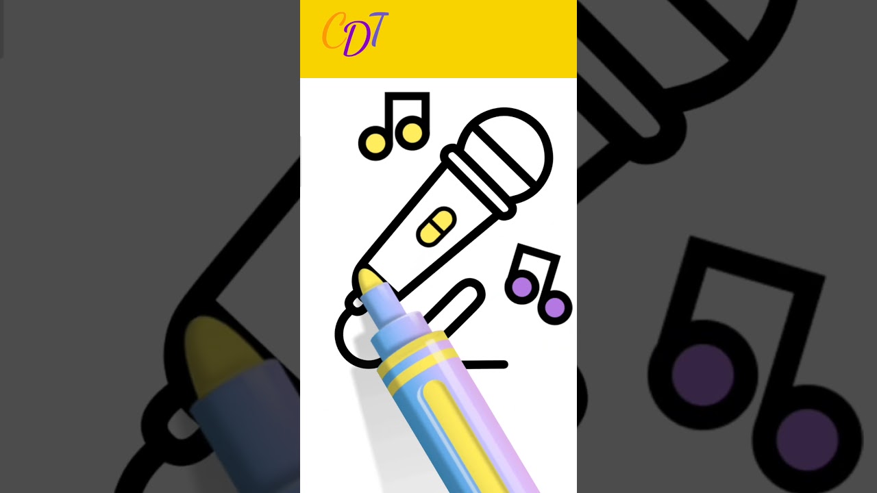 🎶 How To Draw Musical Instruments 🎨 Easy Kids Drawing #Shorts | Learn in 60 Seconds 😍🔥
