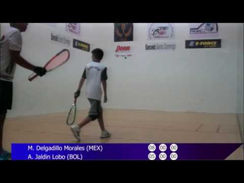 2015 Junior Racquetball World Championships Boys 12 Singles Blue Lobo BOL vs Morales MEX