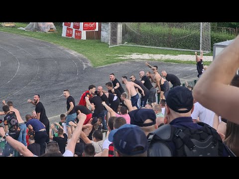 Gol Žune iz slobodnog udarca i proslava sa navijačina Čelika