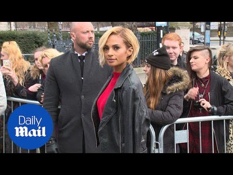 Alesha Dixon looks edgy in leather at the Topshop Unique show - Daily Mail