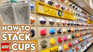LEGO Store Pick a Brick Haul! How to Stack Cups & Feel for Minifigures