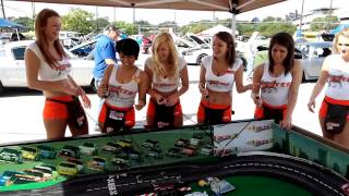 Hooters Girls racing slot cars