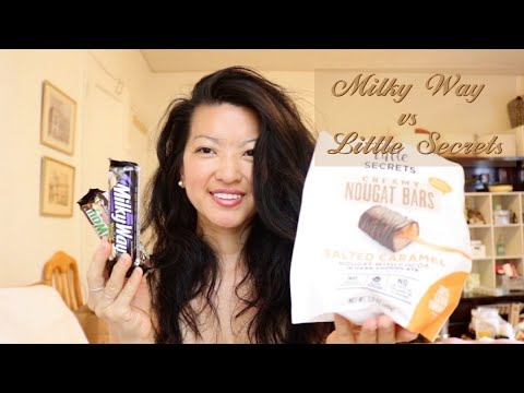 Milky Way candy bar vs Little Secrets Nougat Bar ( the difference series) \\\\ VLOGUST Day 2
