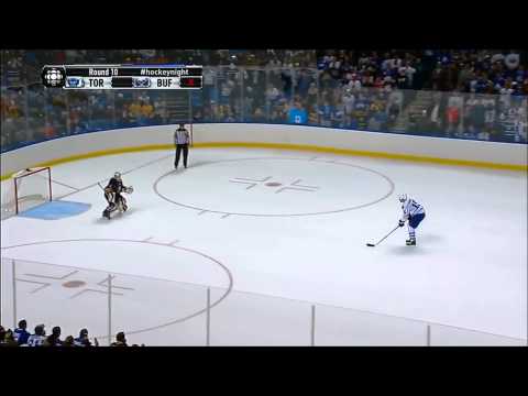 Paul Ranger's Ridiculous Punt Trick Shot in Shootout - Maple Leafs vs Sabres - 09/21/13 HD
