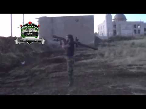 استهدافطائرة مروحية بواسطة صاروخ ايغلا IGLA من قبل اللواء الأول مدرعات في حلب