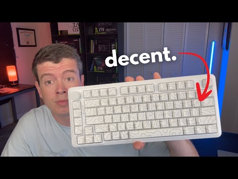 E-YOOSO 75% Wireless Mechanical Gaming Keyboard, Creamy Sound, Hot Swappable Pre-lubed Linear Switches, Gasket Structure, Knob Control, RGB Backlit, Compact Custom for PC, White video review thumbnail