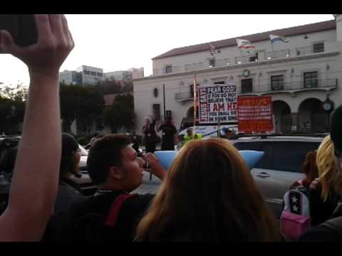Fanime protestors vs a boombox