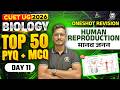 CUET 2026 Biology Human Reproduction Top 50 PYQ MCQ Umeed Phase 2 Neeraj Sir