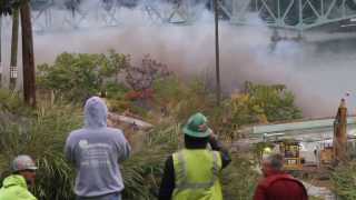 preview picture of video 'Ices Ferry Bridge Demolition - Final Stage September 27, 2012'