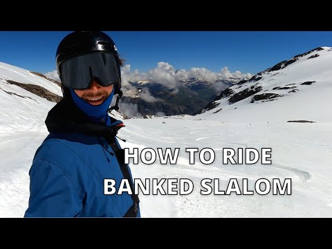 How to Ride Banked Slalom / Berm Tracks - Snowboarding Tips
