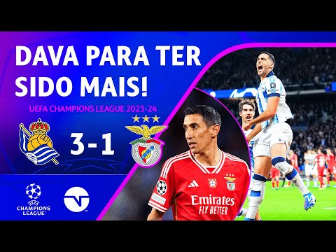 Gols e lances de Real Sociedad x Benfica