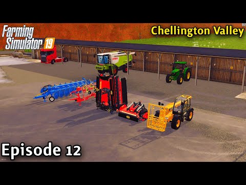 FS19 Timelapse - Chellington Valley Seasons Yr1 Ep 12 BUYING LOTS OF NEW EQUIPMENT
