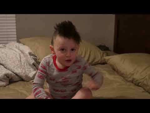 baby J Getting pull-ups changed