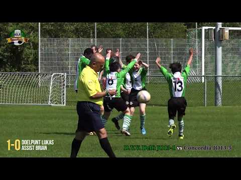 2018-04-21 DVV Delft JO13-1 vs Concordia JO13-5 3-1