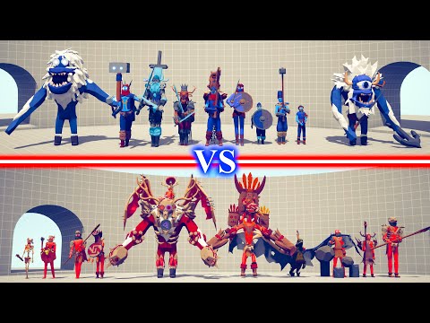 VIKING DLC TEAM vs TRIBAL DLC TEAM - Totally Accurate Battle Simulator TABS