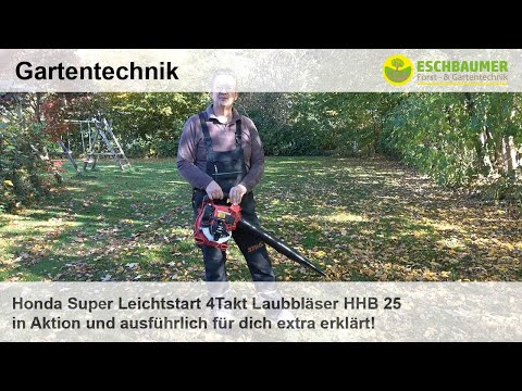 Honda Super Leichtstart 4Takt Laubbläser HHB 25 in Aktion und ausführlich für dich extra erklärt!