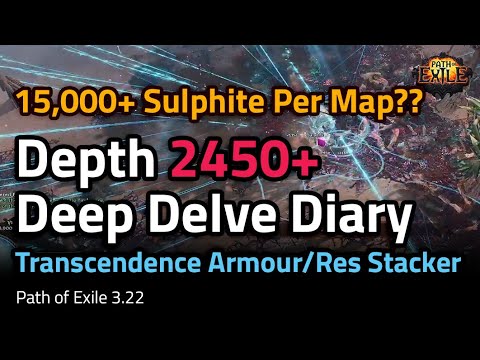 [3.22] 15,000 Sulphite per Map?? Live Aul Kill, Depth 2450+ Deep Delve Diary - Path of Exile 3.22
