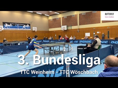 3.  Bundesliga Süd | TTC Weinheim - TTC Wöschbach | Highlights