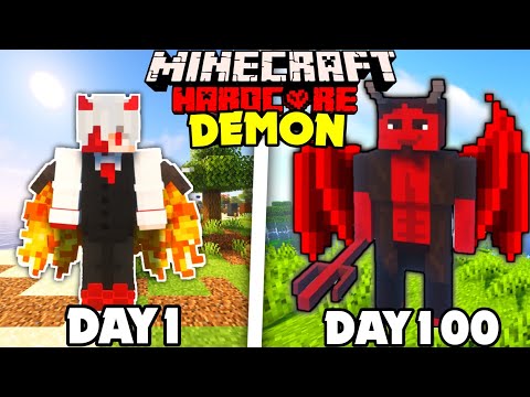 I Survived 100 Days as DEMON 👿 in Hardcore Minecraft (Hindi)