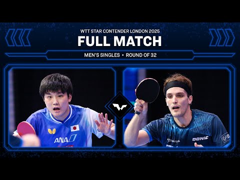 FULL MATCH | Tomokazu Harimoto vs Luka Mladenovic | MS R32 | #WTTLondon 2025