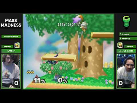 Mass Madness 54 SSBM - Ember (Sheik) vs. N0va | Coolslice (Fox) - Melee LQF