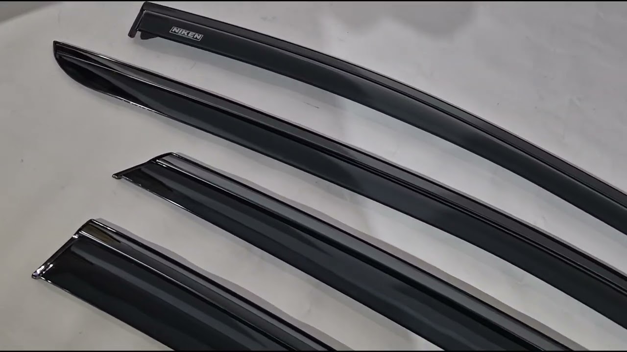 Seat Leon 2013-2020 Windabweiser mit schwarzer Zierleiste Niken Luxury (4 Stk.) Video 1