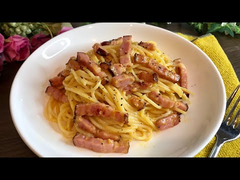 EASY SPAGHETTI MISO CARBONARA 味噌カルボナーラ
