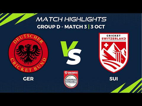Group D, Match 3 - GER vs SUI | Highlights | Dream11 European Cricket Championship, 2022 | ECC22.075