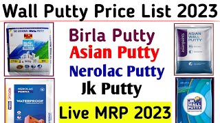Wall Putty Live MRP Price | Wall Putty Price In India