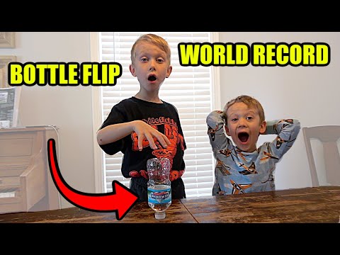 BREAKING Water Bottle Flip World Records | Colin Amazing