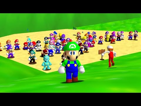 Super Mario 64 (64 Players) - 100% Full Game Walkthrough