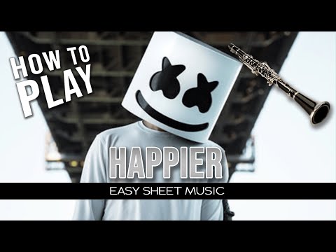 Clarinet "Happier" Marshmello EASY Sheet Music