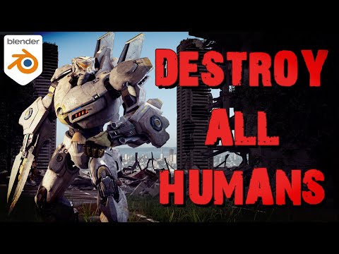 Create a Post Apocalyptic City in Blender - Quickly! 🤖🏠