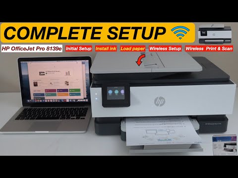 Thumbnail for HP OfficeJet Pro 8139e Setup Using Display, Install Ink, Load Paper, Align, Wireless Setup & Review