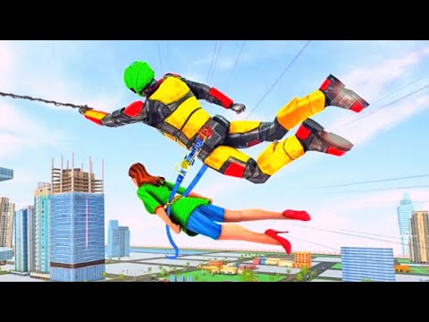 Bodyguard Robot Rope Hero City Rescue Mission Robot Crime Simulator Android Gameplay By Games Zone
