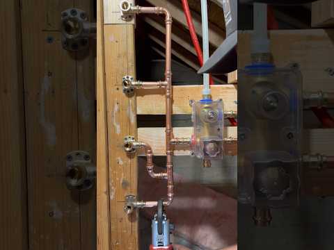 installing a shower valve with @ViegaLLC pro press fittings #plumber #plumbing