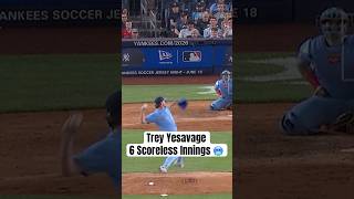 Trey Yesavage pitches 6 scoreless innings in the Bronx ???? #MLB #BlueJays