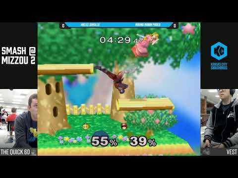 Smash @ Mizzou 2 SSBM - The Quick 60 (Peach) Vs. KU | Vest (C. Falcon, Sheik) - Round Robin Pools