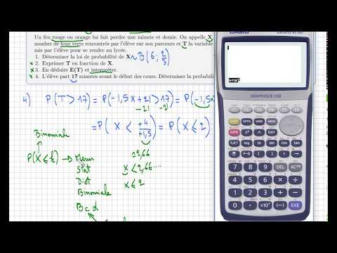 Exercice complet pour réviser Loi Binomiale • espérance • probabilité • Calculatrice Première S ES