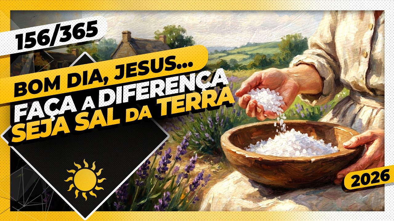 FAÇA A DIFERENÇA: SEJA SAL DA TERRA - Bom dia, Jesus! 156/365 (2026)