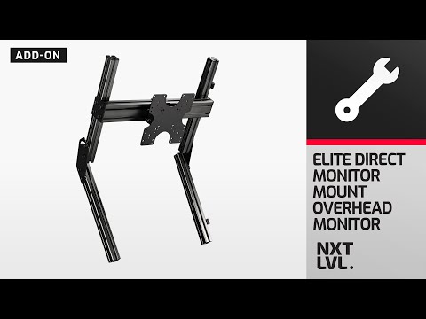 Next Level Racing Elite Direct Monitor Mount Overhead Monitor Add-on- Black Edition and Carbon Grey